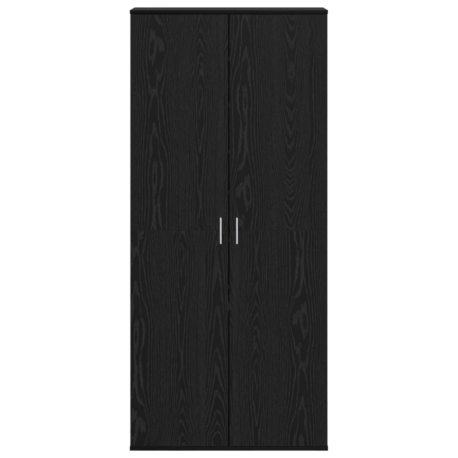 vidaXL Bufet Czarny dąb 80 x 39 x 178 cm Materiał drewnopochodny