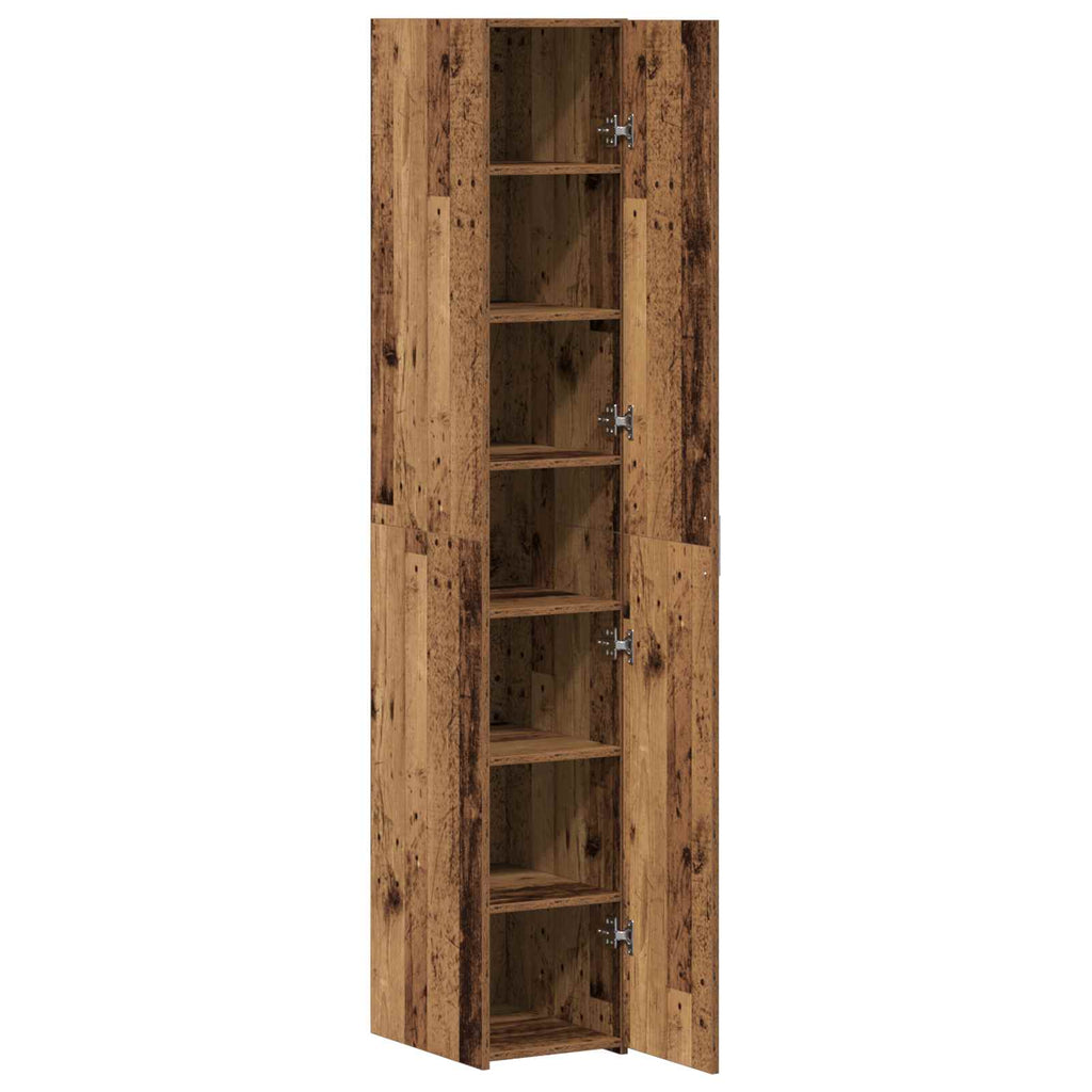 vidaXL Highboard 2 pcs Stare drewno 30 x 42,5 x 185 cm