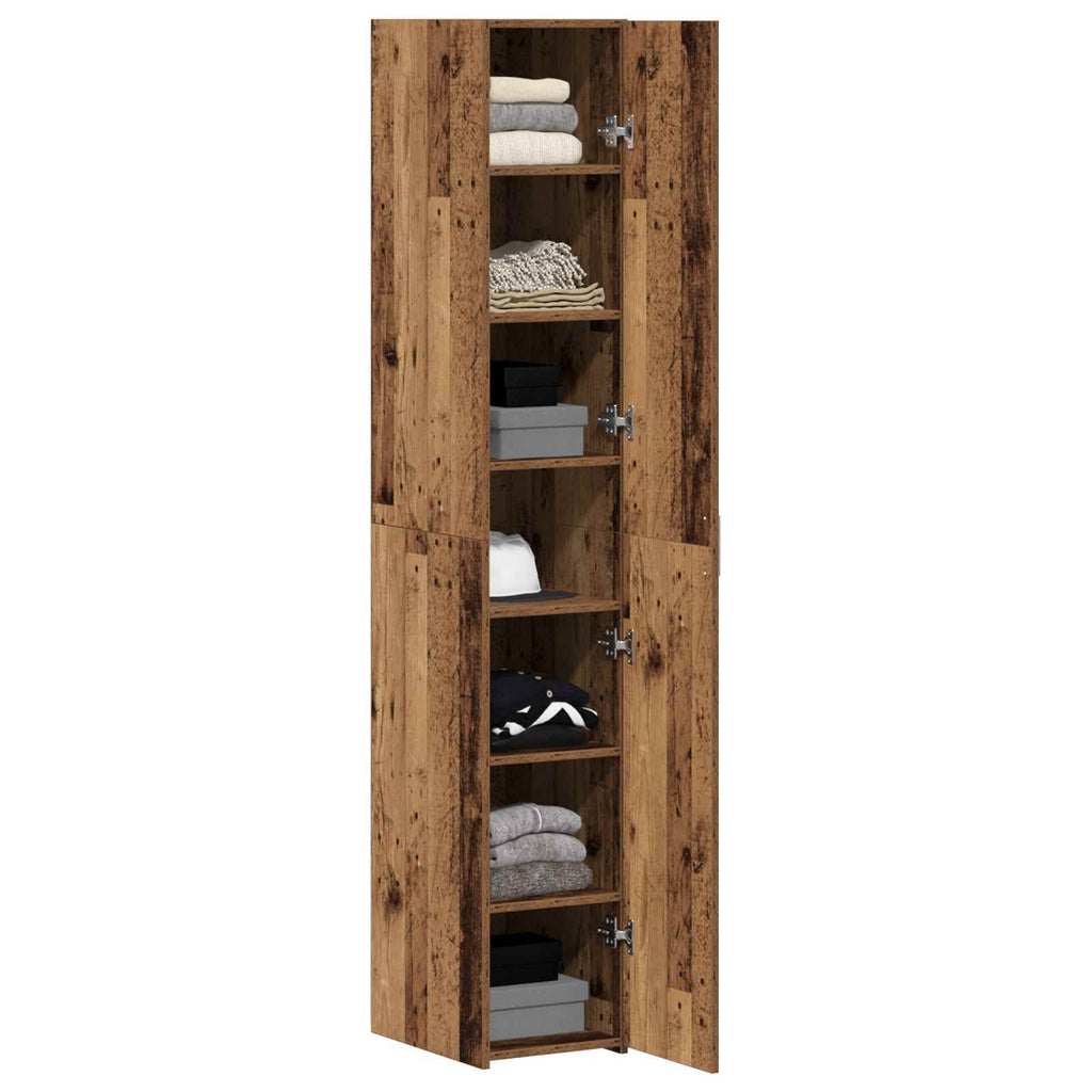 vidaXL Highboard 2 pcs Stare drewno 30 x 42,5 x 185 cm
