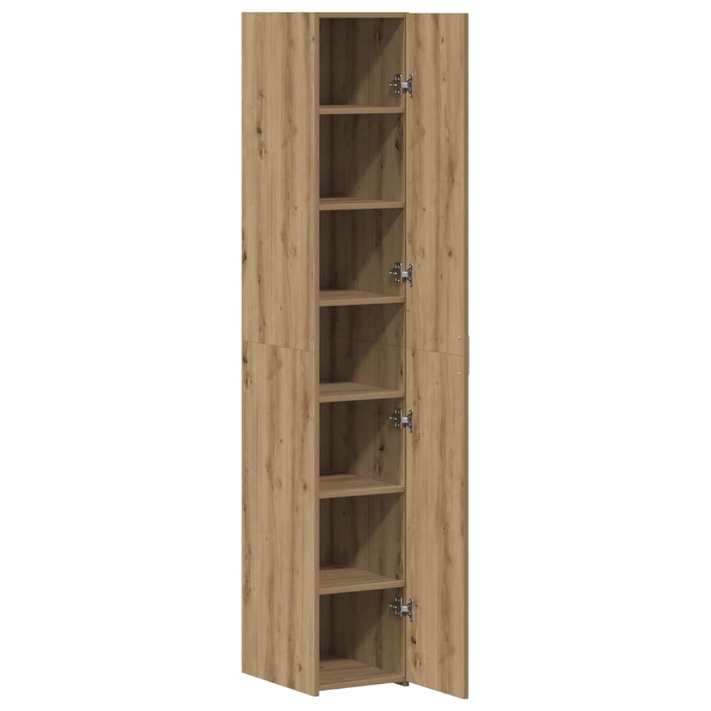 vidaXL Highboard 2 pcs Dąb rzemieślniczy 30 x 42,5 x 185 cm