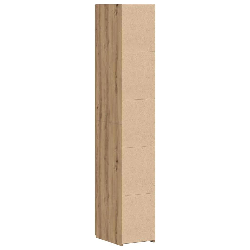 vidaXL Highboard 2 pcs Dąb rzemieślniczy 30 x 42,5 x 185 cm