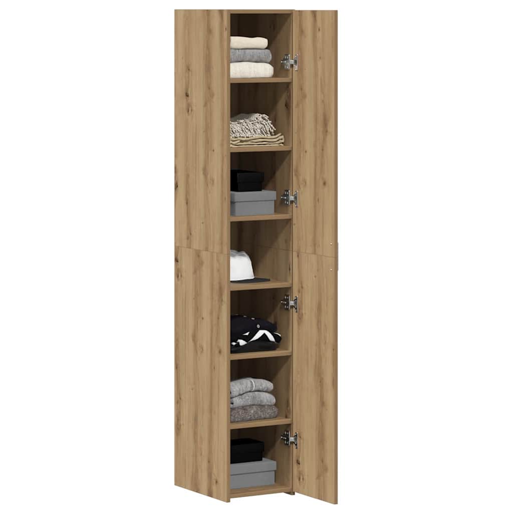 vidaXL Highboard 2 pcs Dąb rzemieślniczy 30 x 42,5 x 185 cm