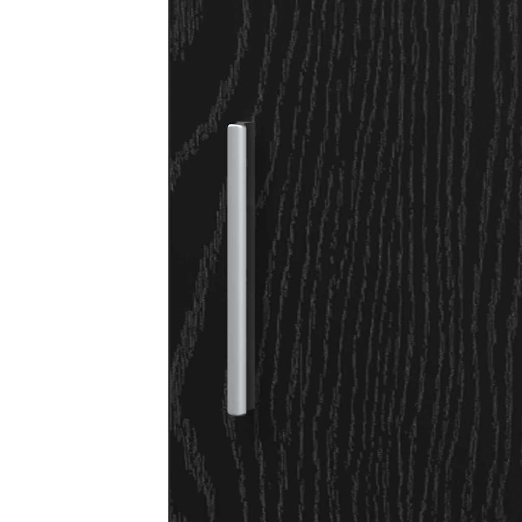 vidaXL Highboard 2 pcs Czarny Dąb 30 x 42,5 x 185 cm