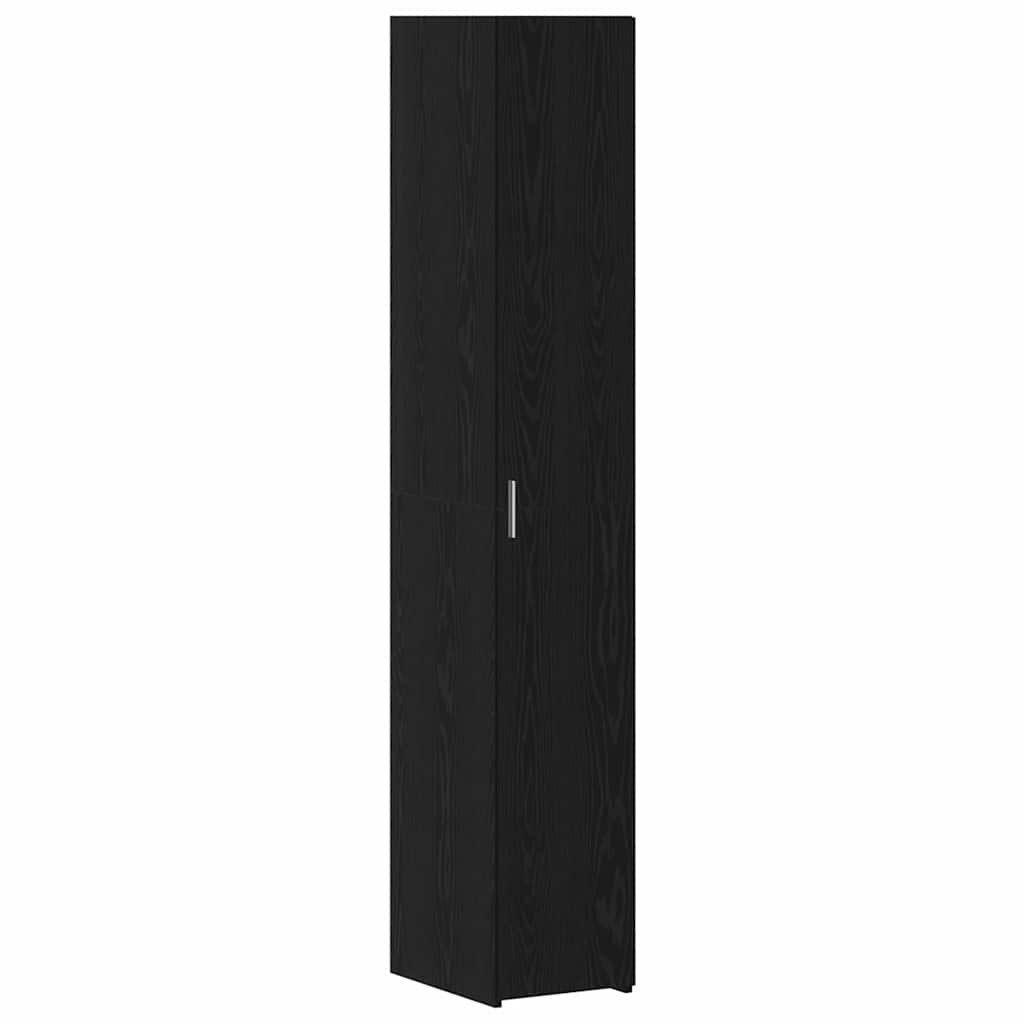 vidaXL Highboard 2 pcs Czarny Dąb 30 x 42,5 x 185 cm