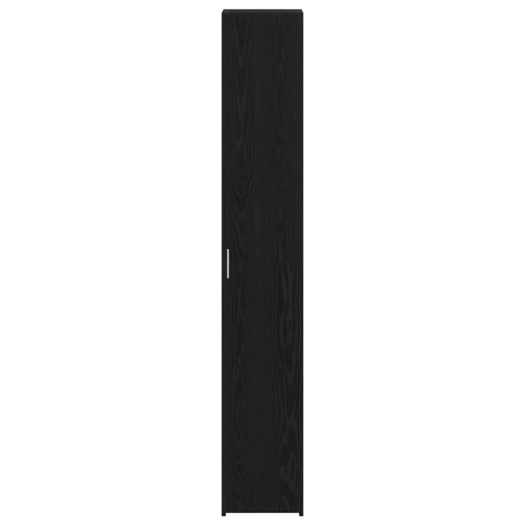 vidaXL Highboard 2 pcs Czarny Dąb 30 x 42,5 x 185 cm