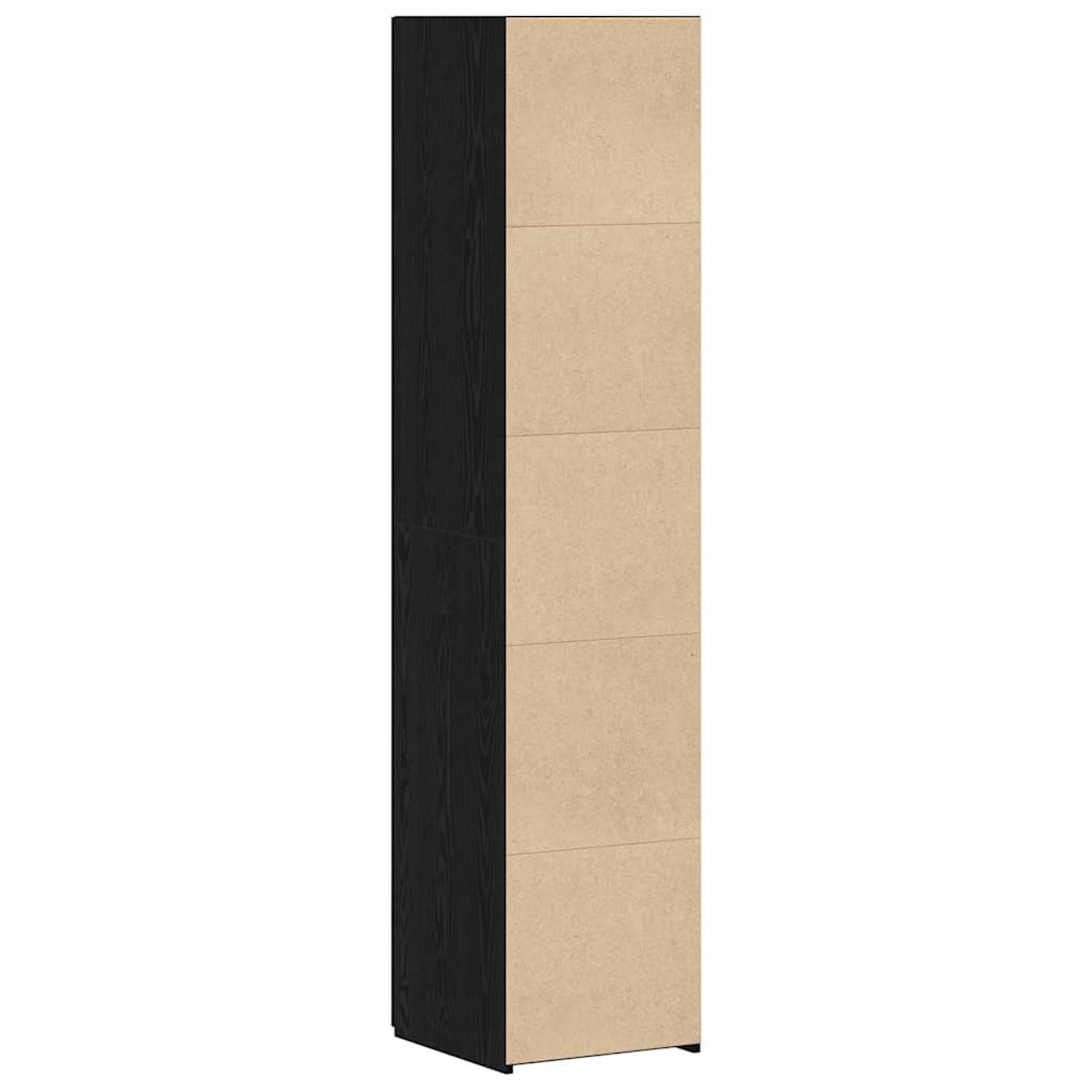 vidaXL Highboard Czarny Dąb 40 x 42,5 x 185 cm