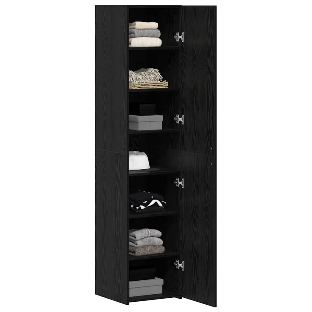 vidaXL Highboard Czarny Dąb 40 x 42,5 x 185 cm
