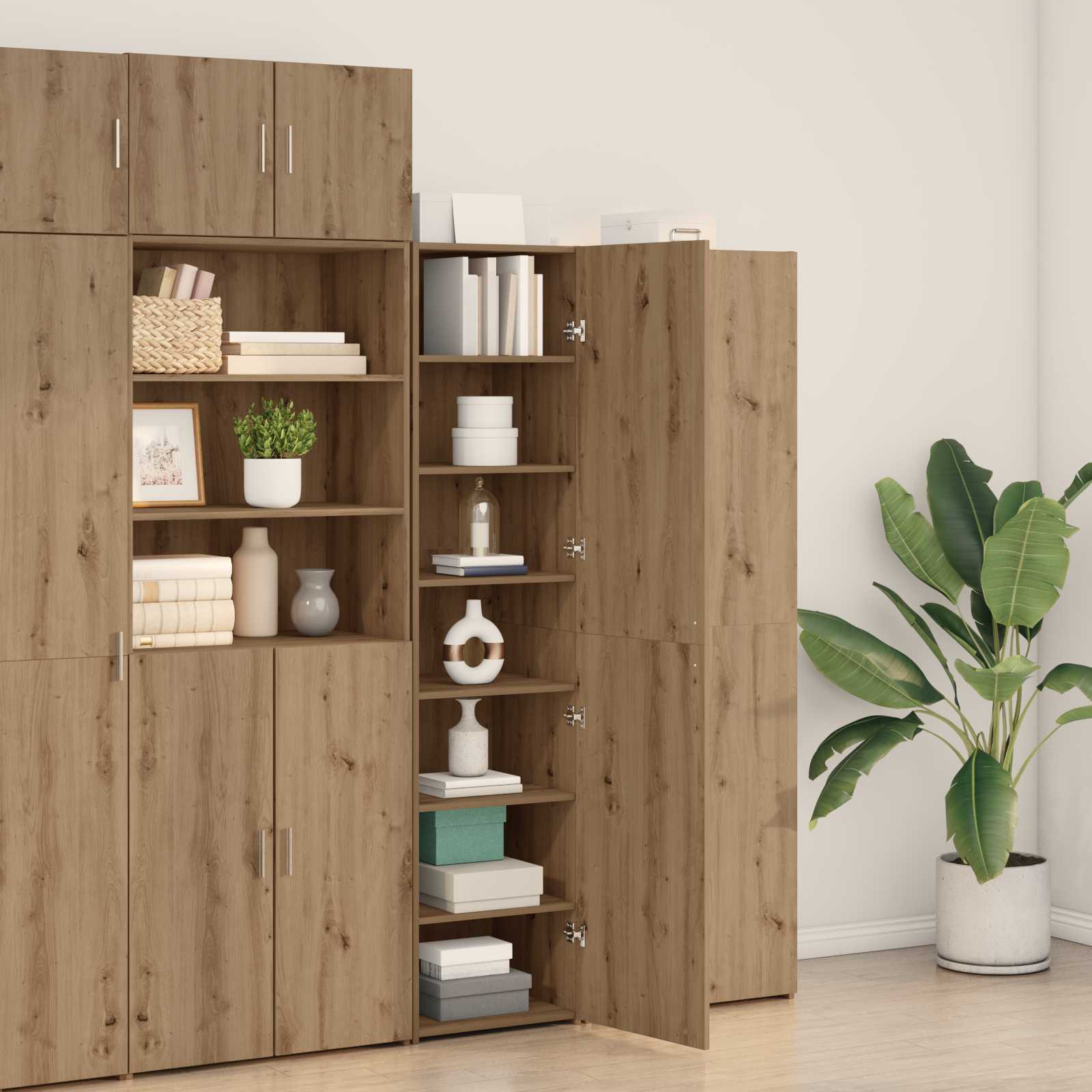 vidaXL Highboard Dąb rzemieślniczy 45 x 42,5 x 185 cm