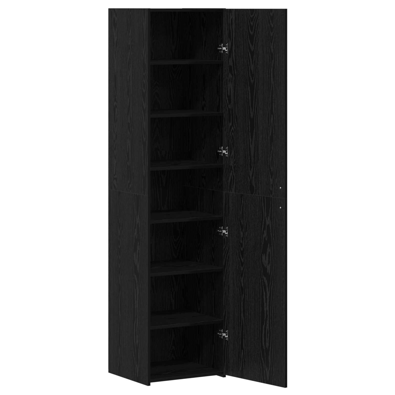 vidaXL Highboard Czarny Dąb 45 x 42,5 x 185 cm