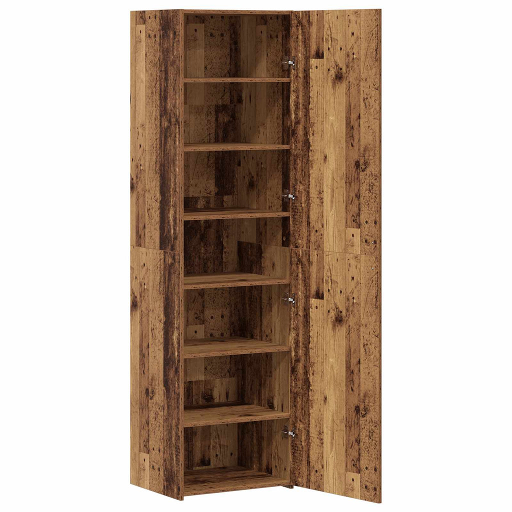 vidaXL Highboard 2 pcs Stare drewno 50 x 42,5 x 185 cm