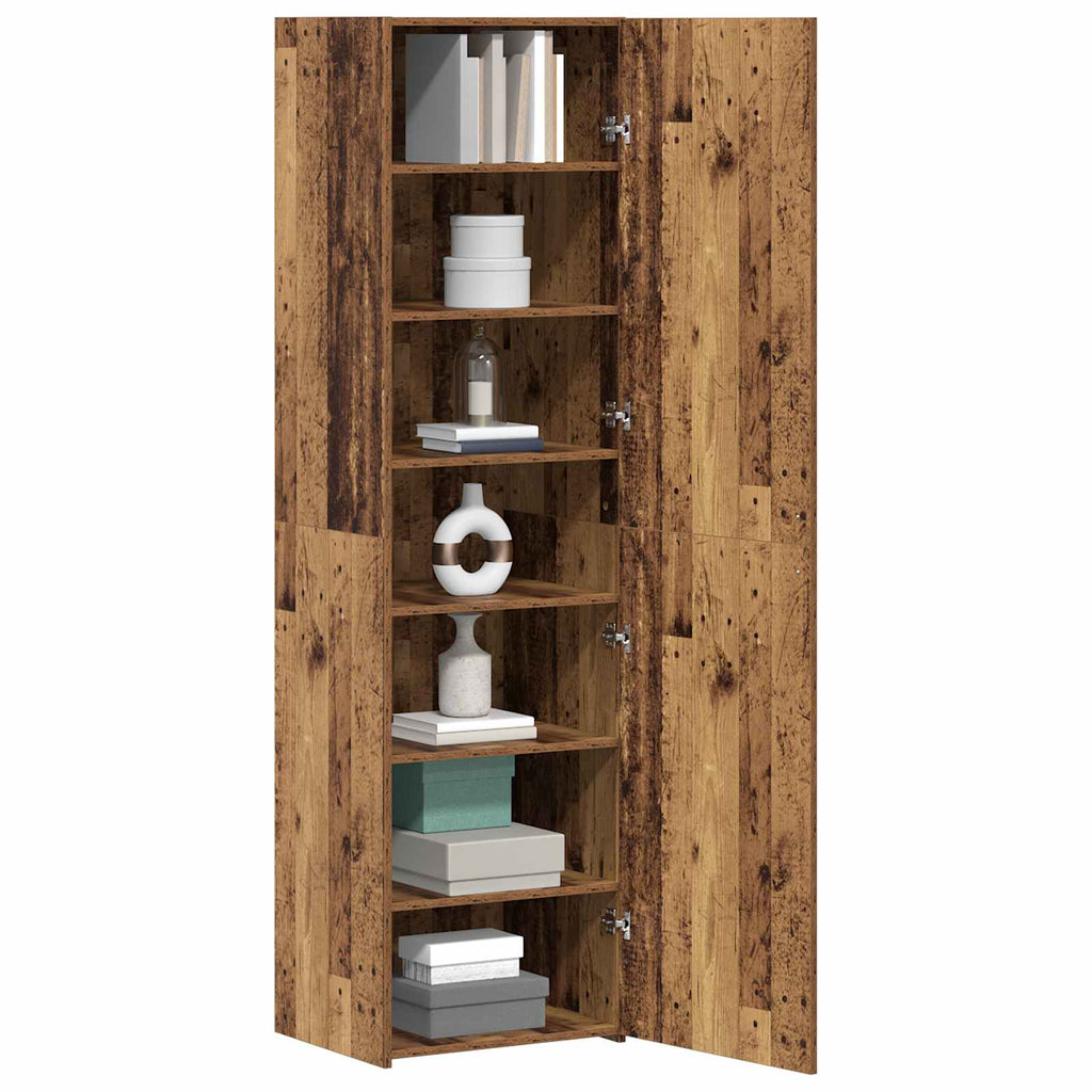 vidaXL Highboard 2 pcs Stare drewno 50 x 42,5 x 185 cm