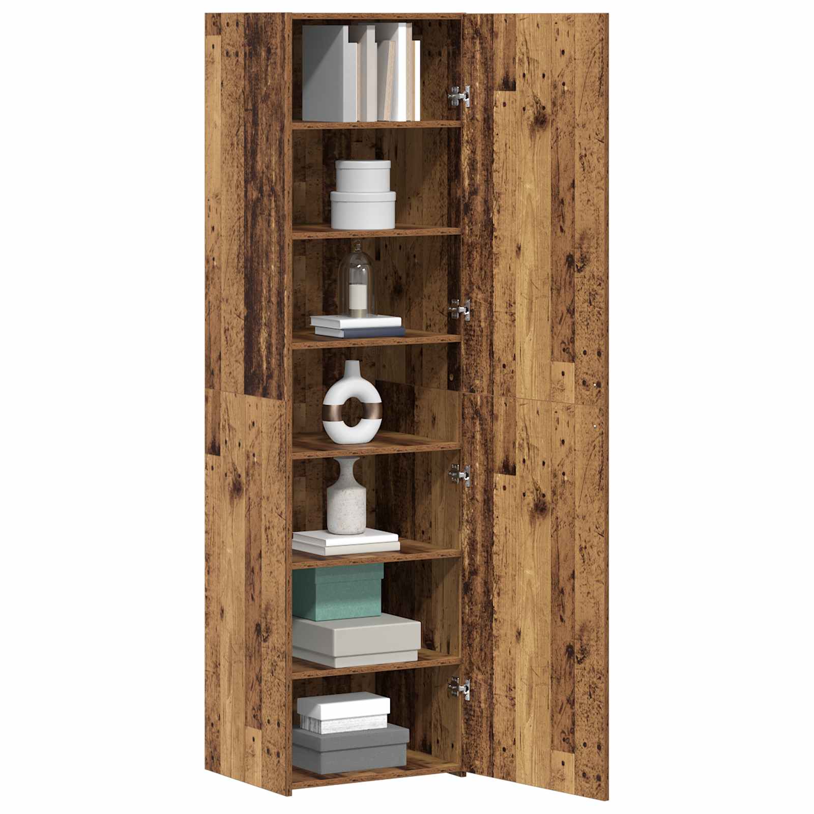 vidaXL Highboard 2 pcs Stare drewno 50 x 42,5 x 185 cm