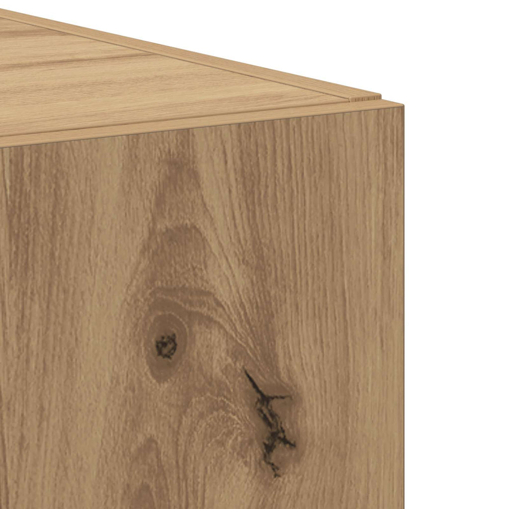 vidaXL Highboard 2 pcs Dąb rzemieślniczy 50 x 42,5 x 185 cm