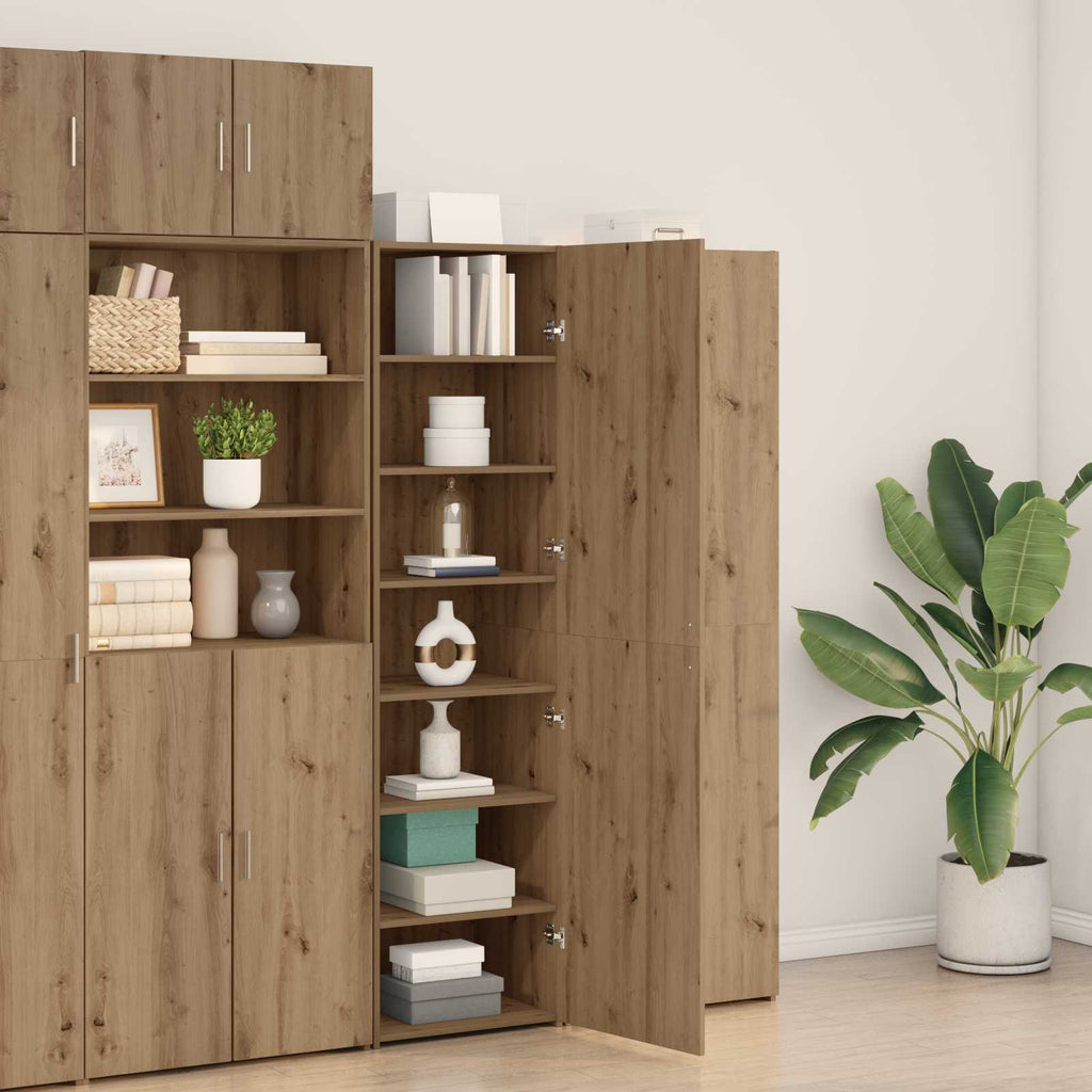 vidaXL Highboard 2 pcs Dąb rzemieślniczy 50 x 42,5 x 185 cm