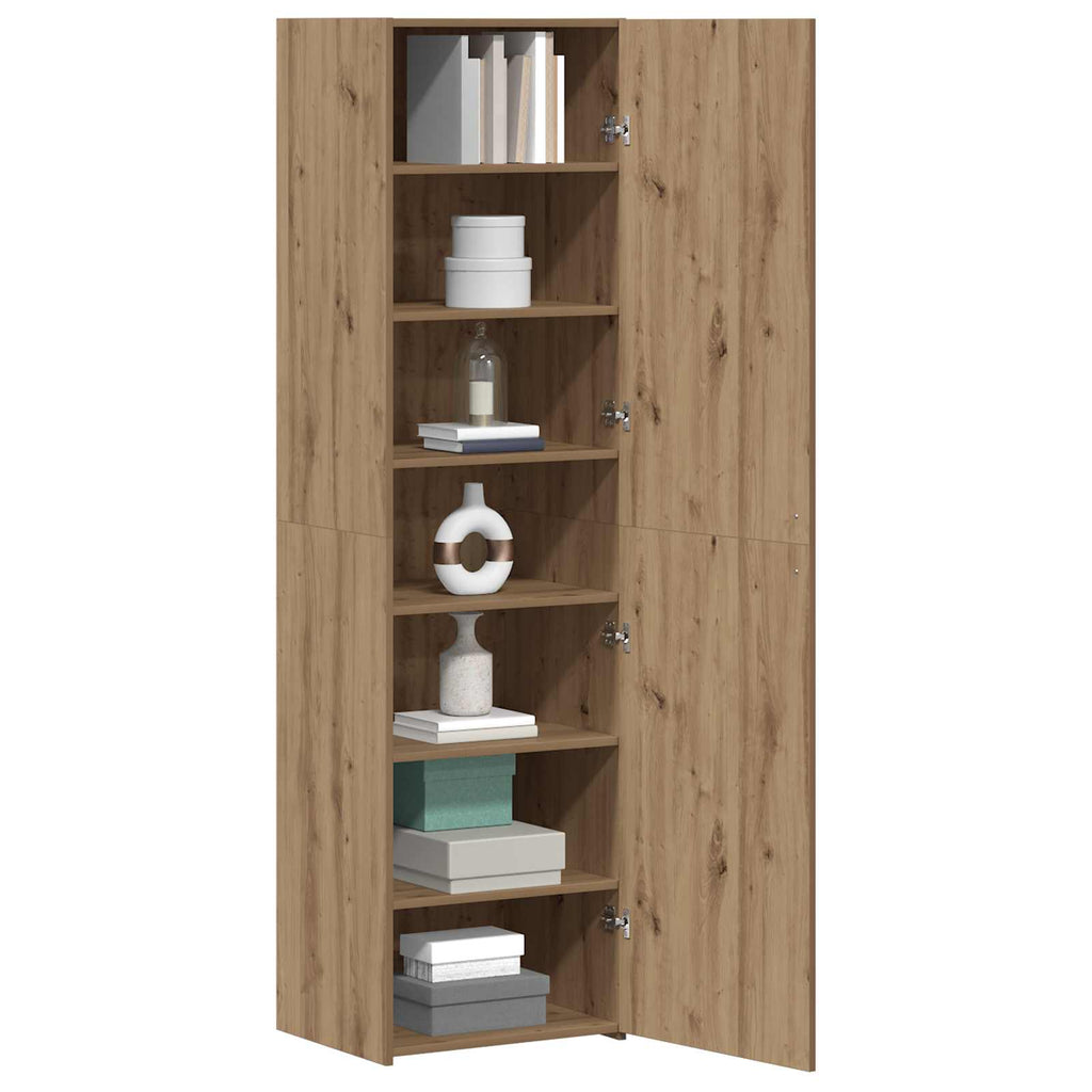 vidaXL Highboard 2 pcs Dąb rzemieślniczy 50 x 42,5 x 185 cm