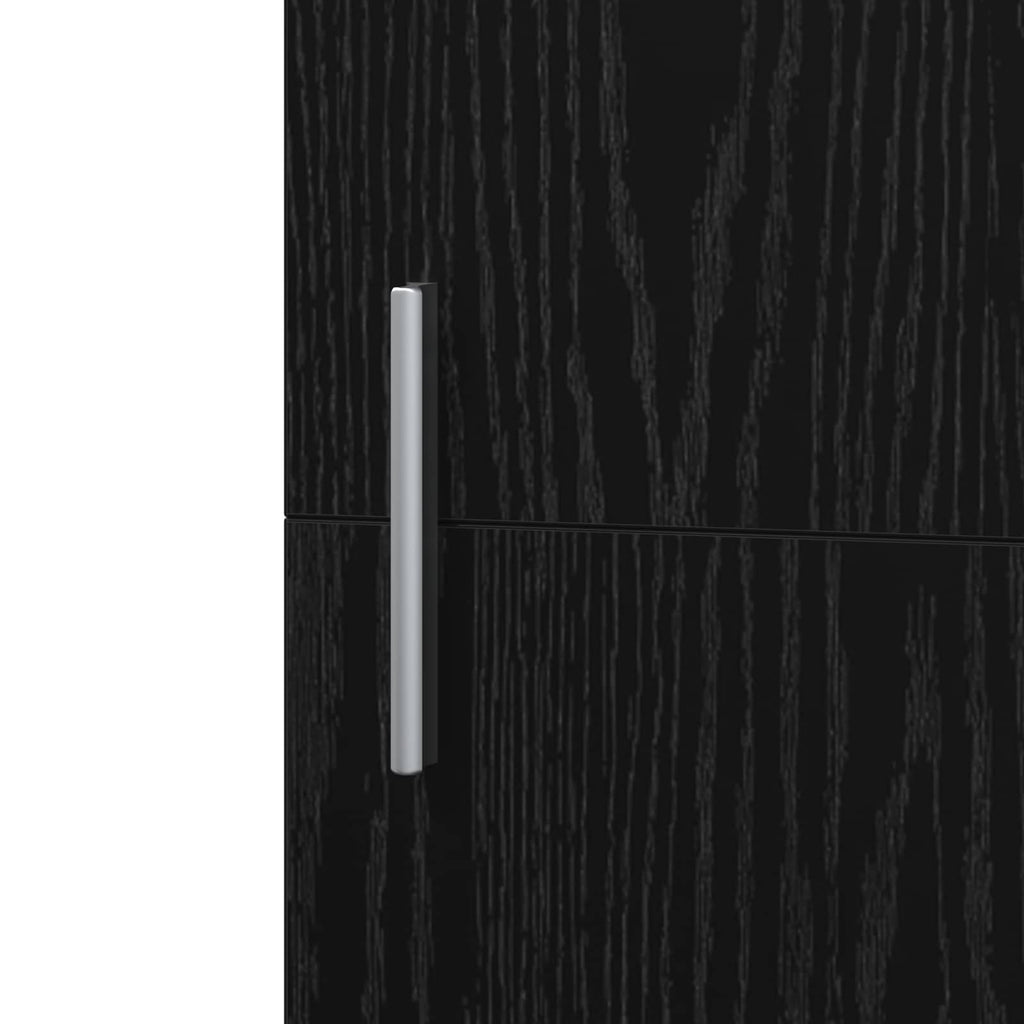 vidaXL Highboard Czarny Dąb 50 x 42,5 x 185 cm