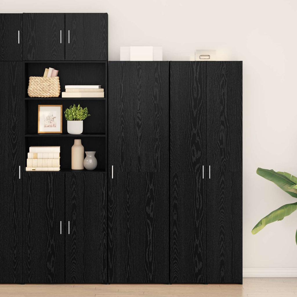 vidaXL Highboard Czarny Dąb 50 x 42,5 x 185 cm