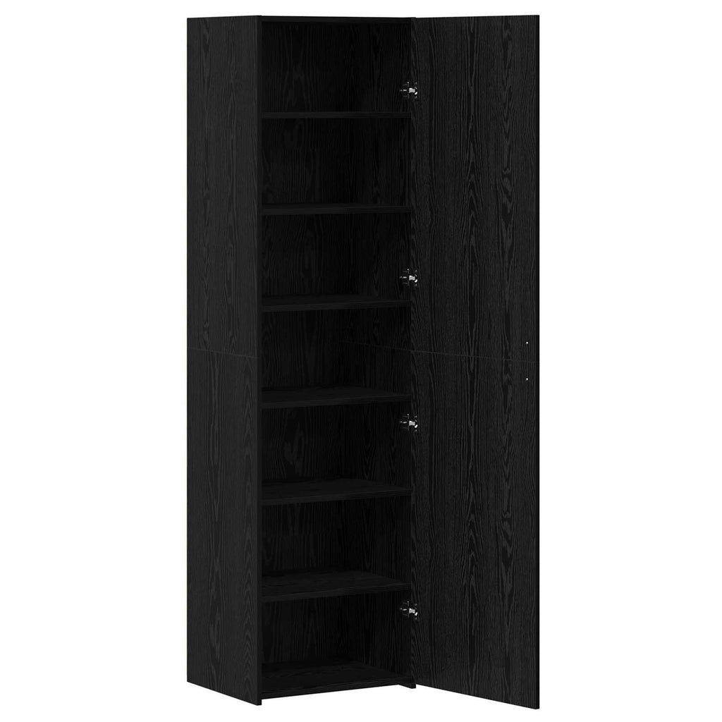vidaXL Highboard Czarny Dąb 50 x 42,5 x 185 cm