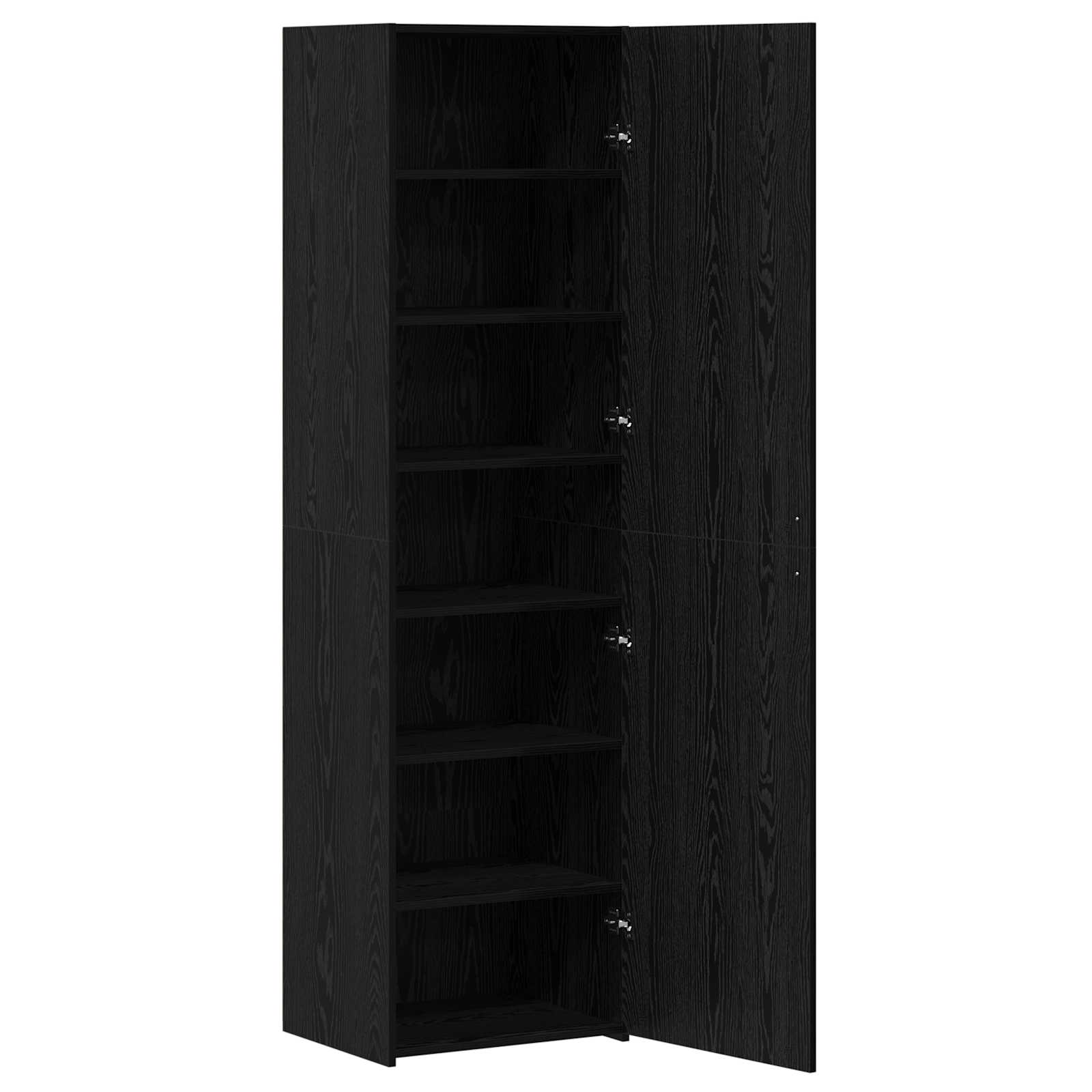 vidaXL Highboard Czarny Dąb 50 x 42,5 x 185 cm