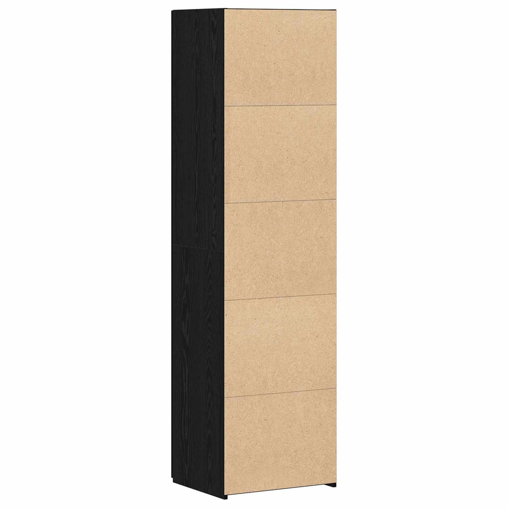 vidaXL Highboard Czarny Dąb 50 x 42,5 x 185 cm