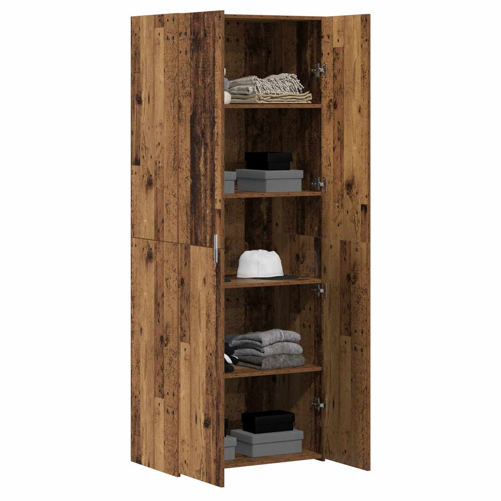 vidaXL Highboard 2 pcs Stare drewno 70 x 42,5 x 185 cm