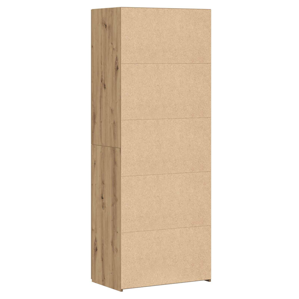 vidaXL Highboard 2 pcs Dąb rzemieślniczy 70 x 42,5 x 185 cm