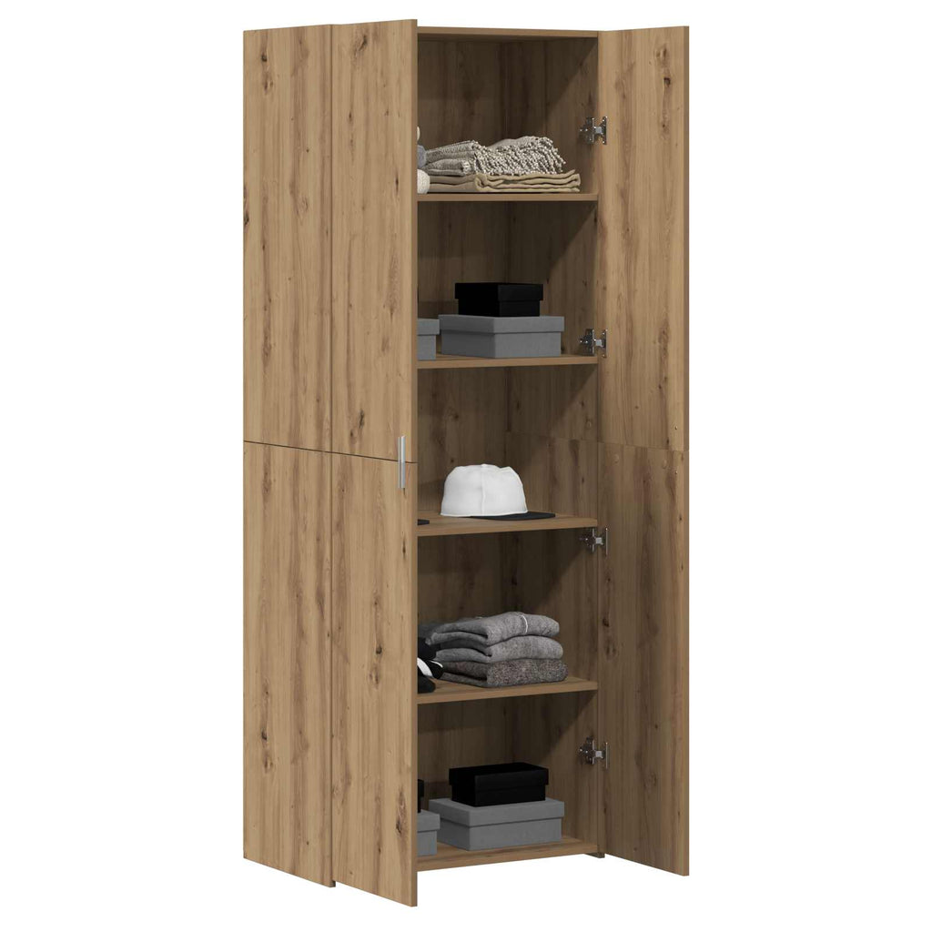 vidaXL Highboard 2 pcs Dąb rzemieślniczy 70 x 42,5 x 185 cm