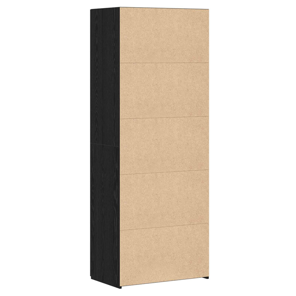 vidaXL Highboard 2 pcs Czarny Dąb 70 x 42,5 x 185 cm