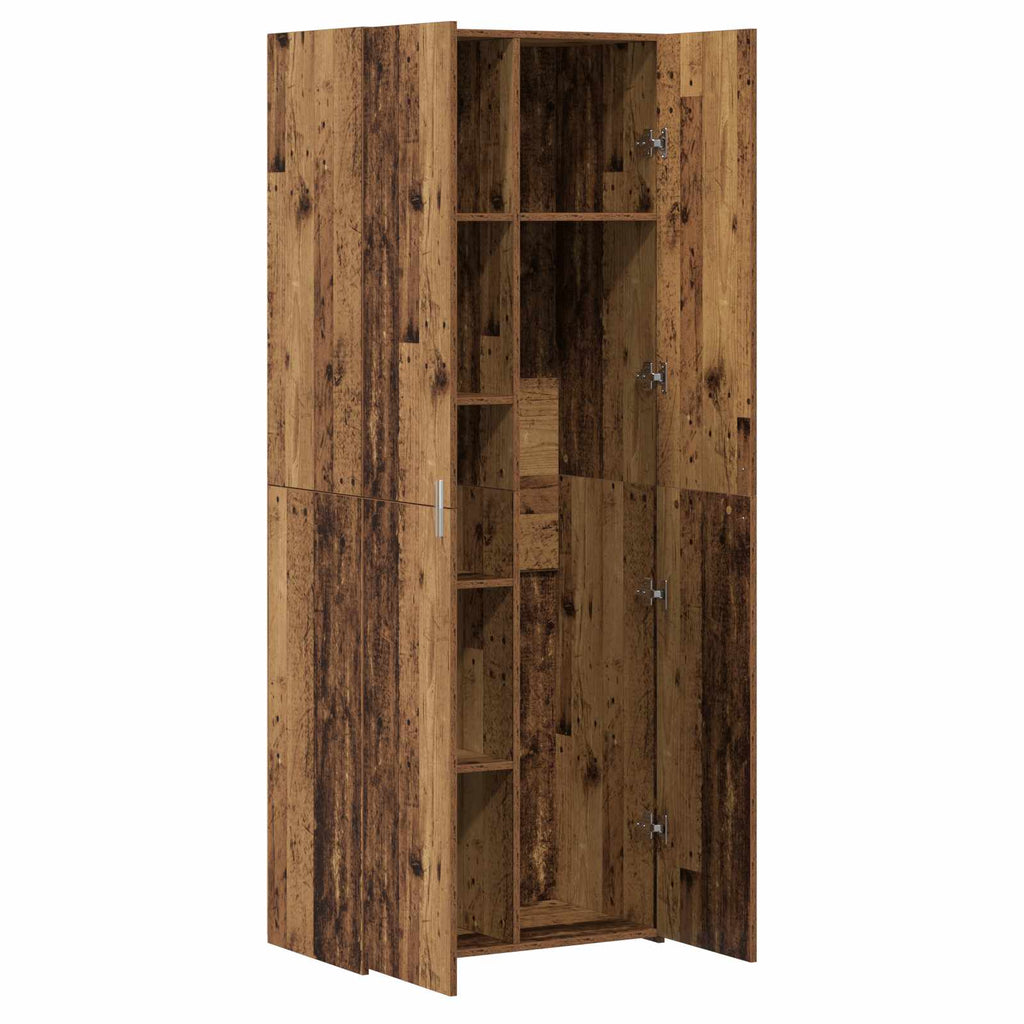 vidaXL Highboard 2 pcs Stare drewno 70 x 42,5 x 185 cm