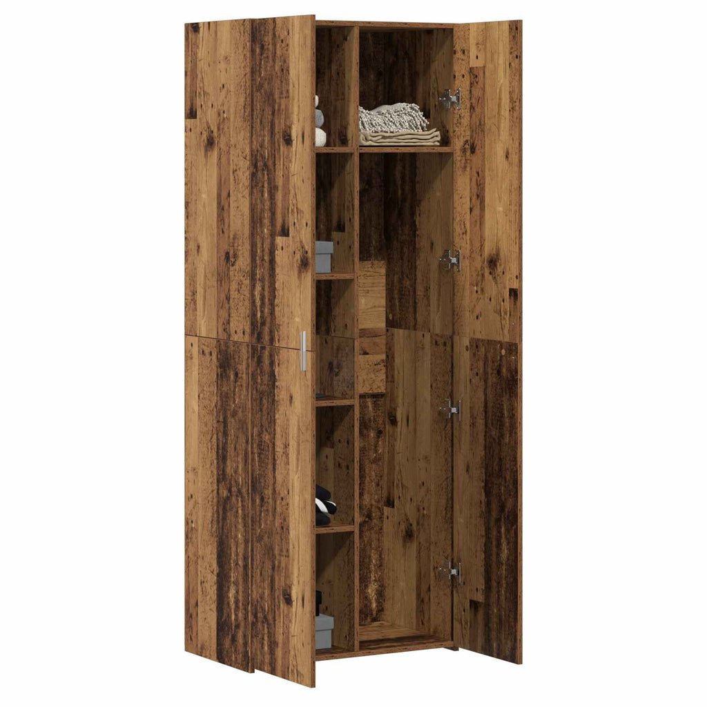 vidaXL Highboard 2 pcs Stare drewno 70 x 42,5 x 185 cm