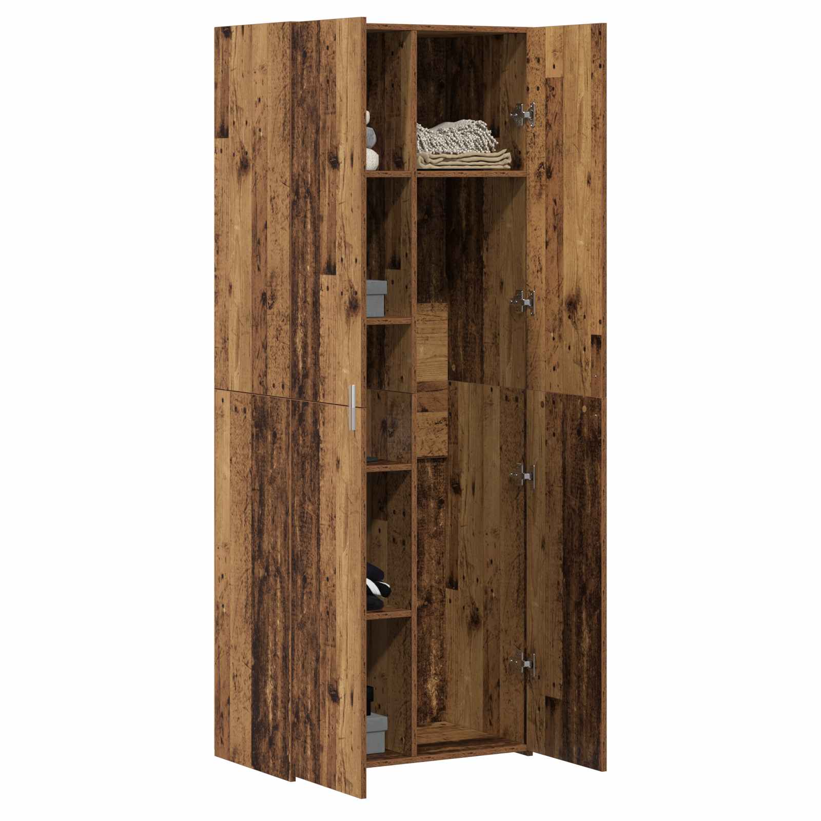 vidaXL Highboard 2 pcs Stare drewno 70 x 42,5 x 185 cm