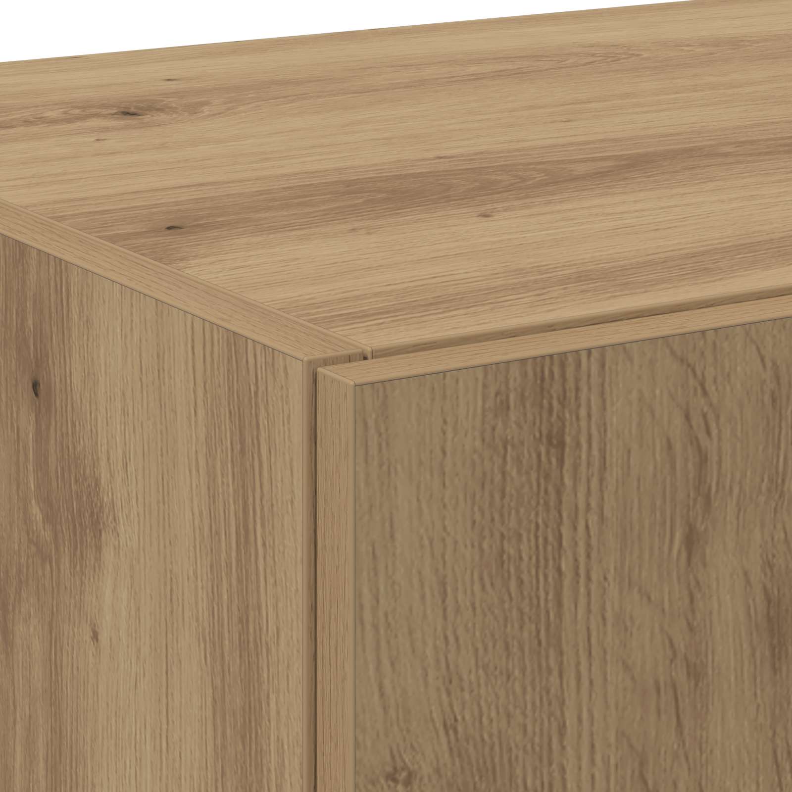 vidaXL Highboard 2 pcs Dąb rzemieślniczy 70 x 42,5 x 185 cm