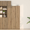 vidaXL Highboard 2 pcs Dąb rzemieślniczy 70 x 42,5 x 185 cm