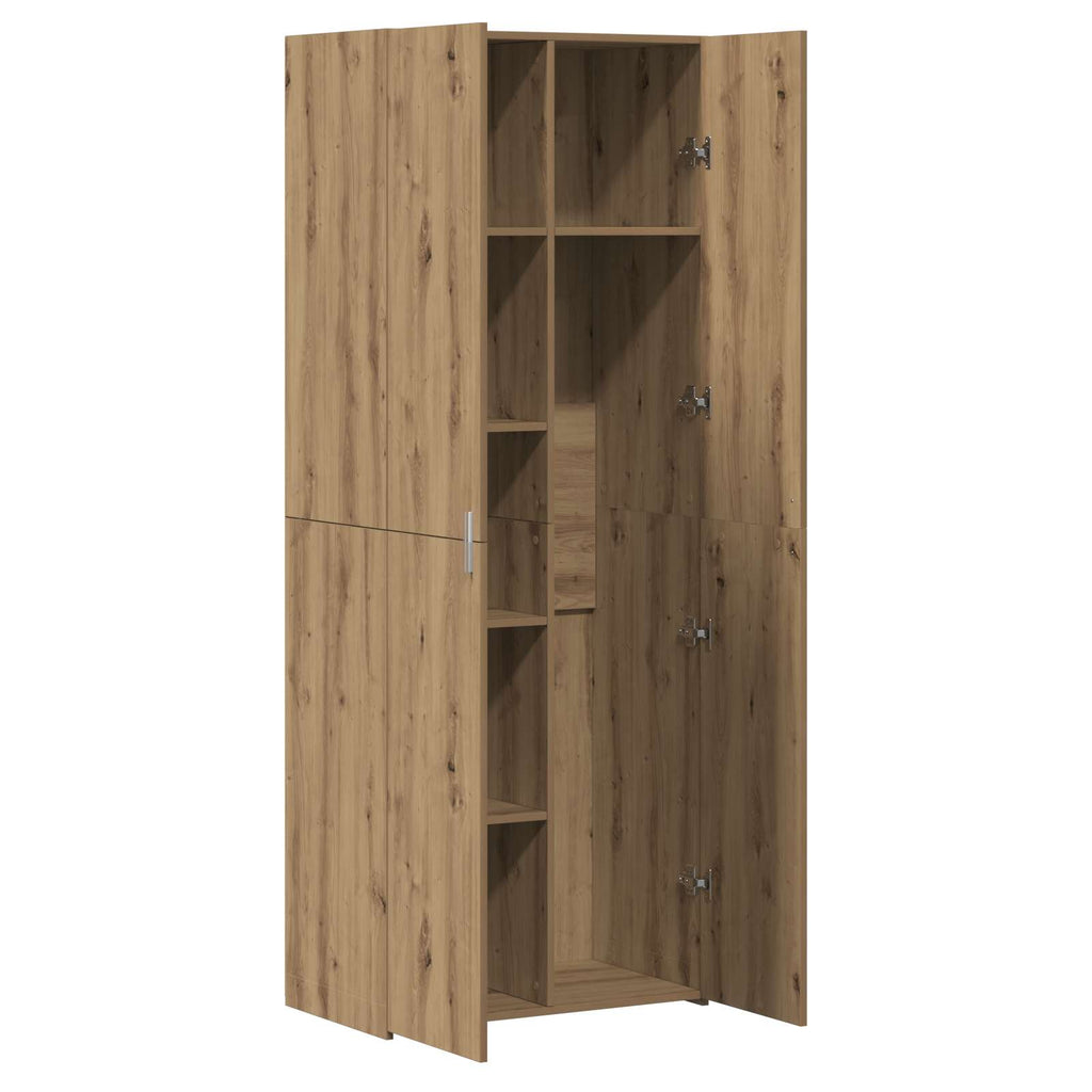 vidaXL Highboard 2 pcs Dąb rzemieślniczy 70 x 42,5 x 185 cm