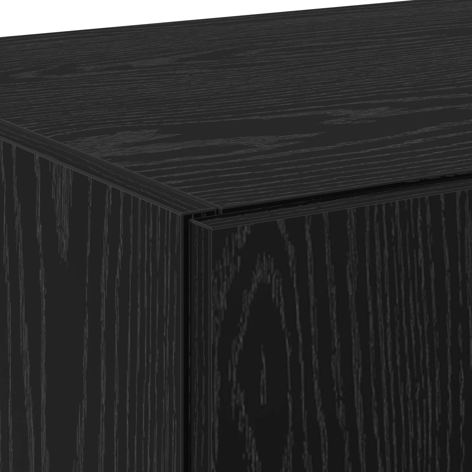 vidaXL Highboard 2 pcs Czarny Dąb 70 x 42,5 x 185 cm