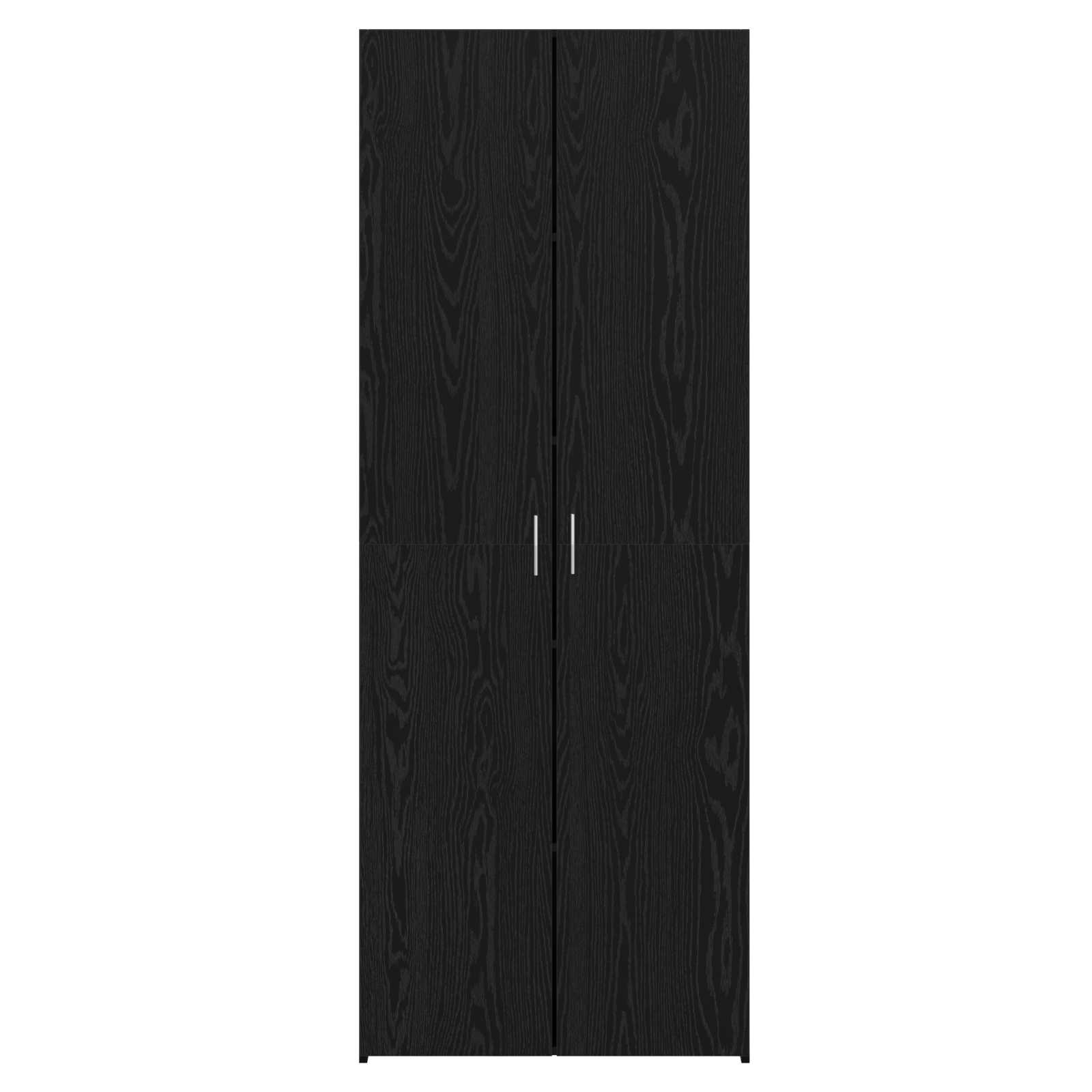 vidaXL Highboard 2 pcs Czarny Dąb 70 x 42,5 x 185 cm
