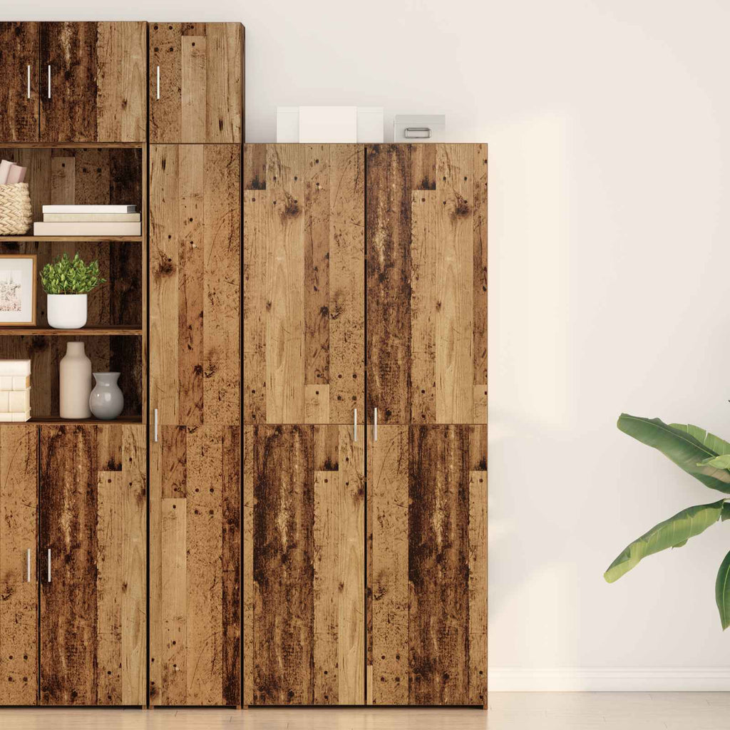 vidaXL Highboard 2 pcs Stare drewno 80 x 42 x 185 cm