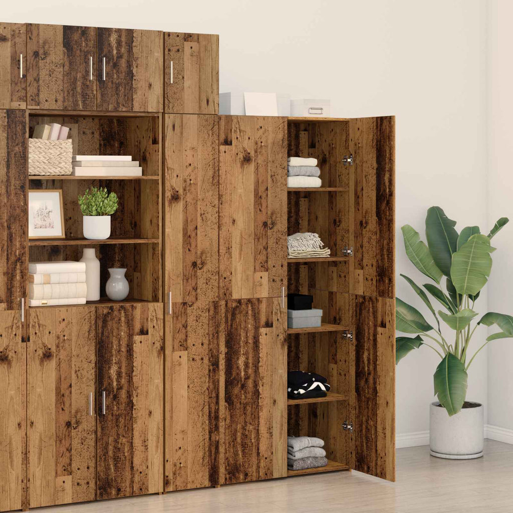 vidaXL Highboard 2 pcs Stare drewno 80 x 42 x 185 cm