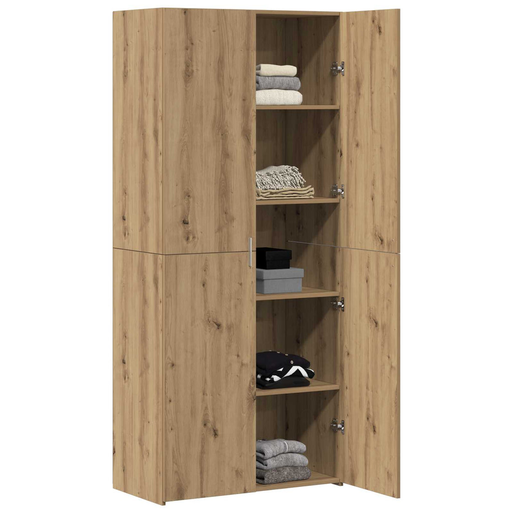 vidaXL Highboard 2 pcs Dąb rzemieślniczy 80 x 42 x 185 cm
