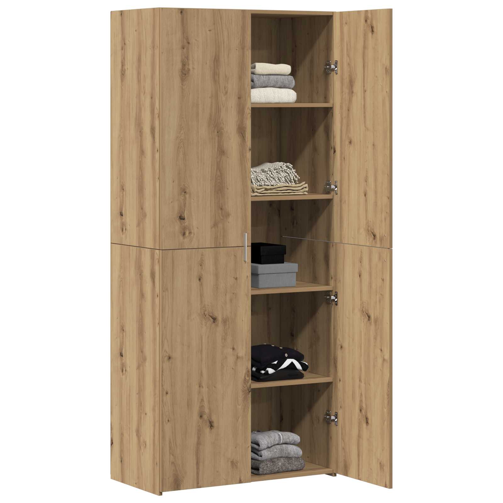 vidaXL Highboard 2 pcs Dąb rzemieślniczy 80 x 42 x 185 cm
