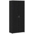 vidaXL Highboard Czarny Dąb 80 x 42 x 185 cm
