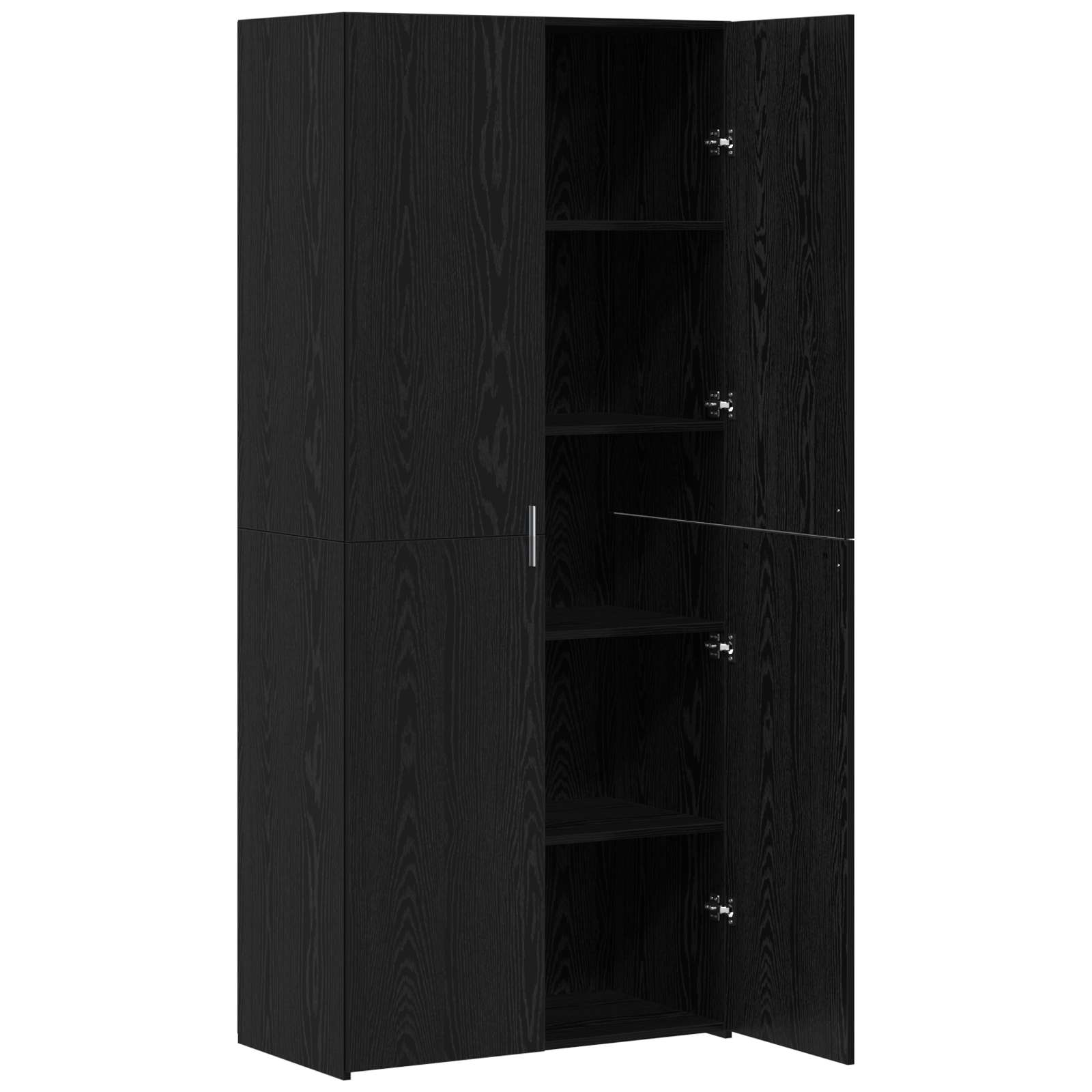 vidaXL Highboard Czarny Dąb 80 x 42 x 185 cm
