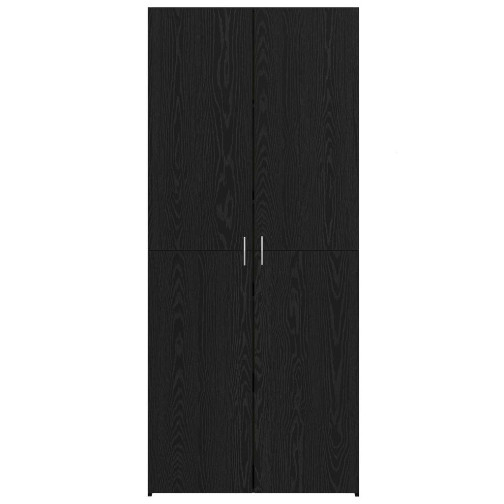 vidaXL Highboard Czarny Dąb 80 x 42 x 185 cm