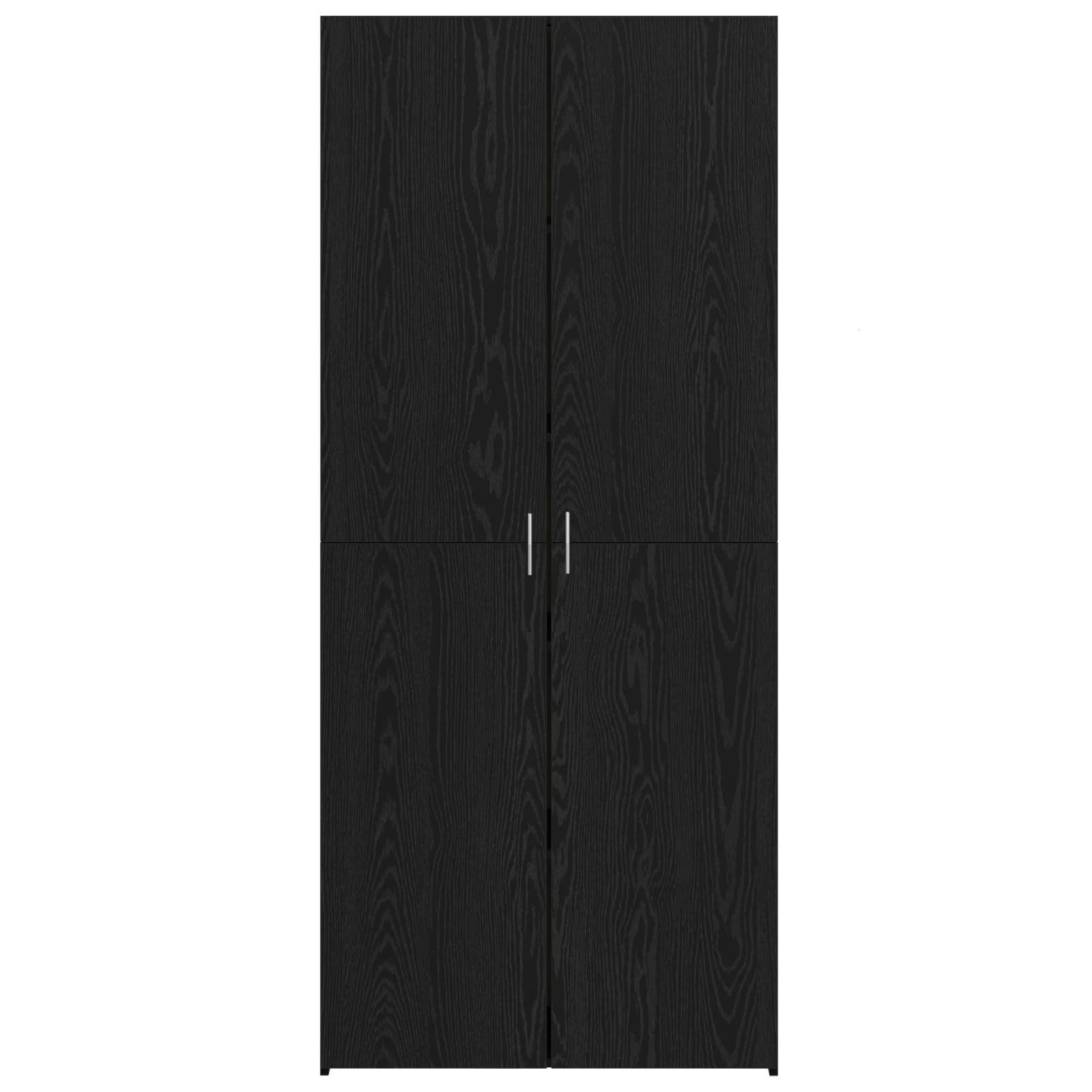 vidaXL Highboard Czarny Dąb 80 x 42 x 185 cm