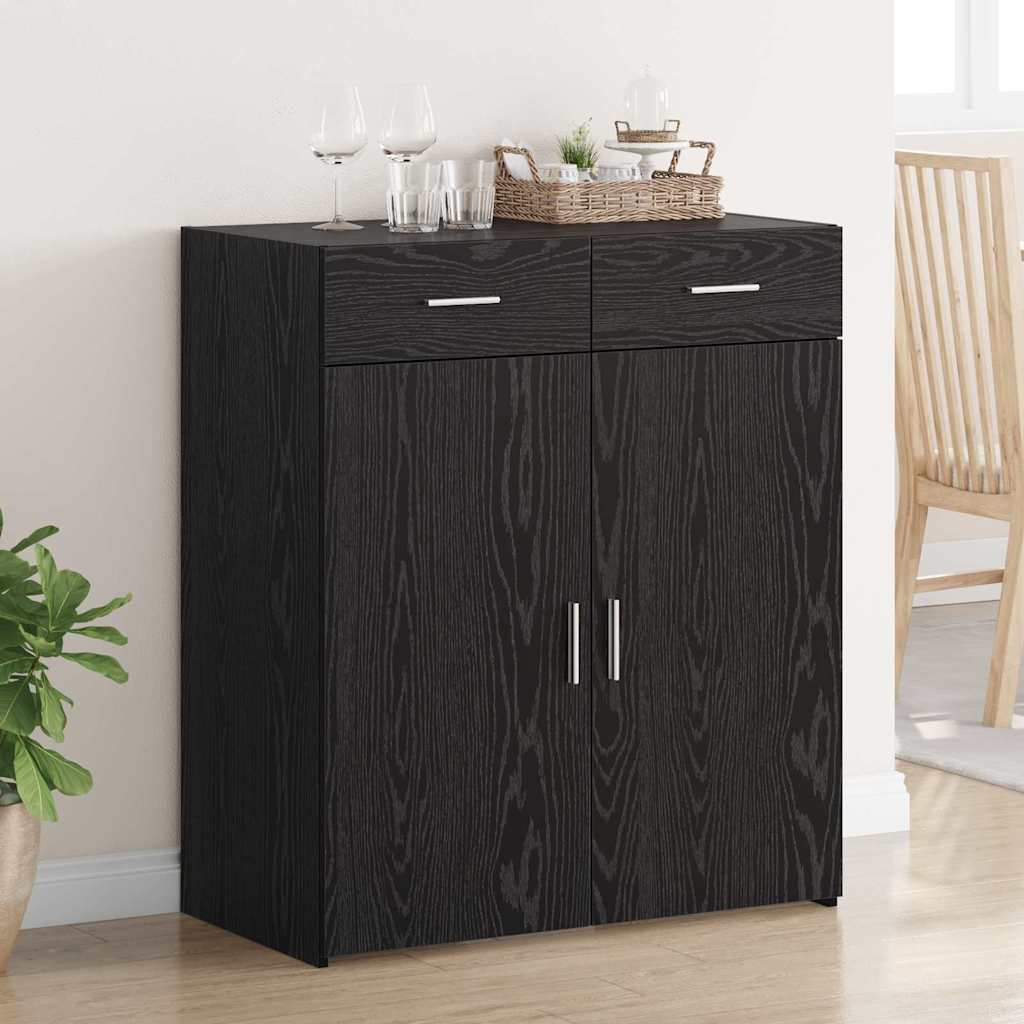 vidaXL Szafka do przechowywania Czarny dąb 80 x 42,5 x 93,5 cm