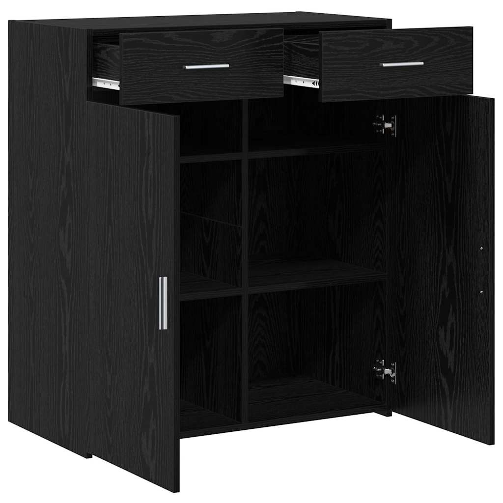 vidaXL Szafka do przechowywania Czarny dąb 80 x 42,5 x 93,5 cm