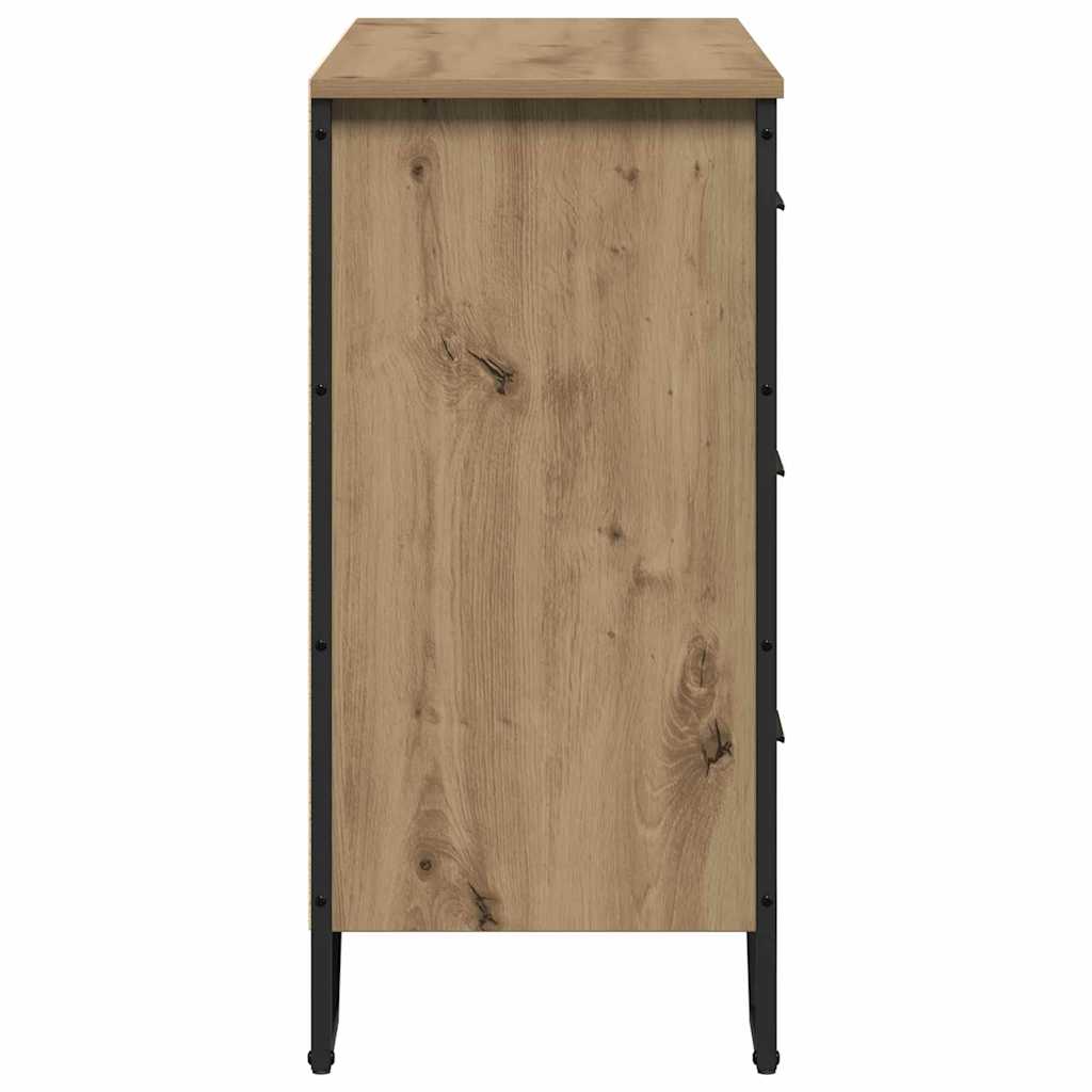 vidaXL Komoda z szufladami 2 pcs Dąb rzemieślniczy 91 x 35,5 x 74,5 cm