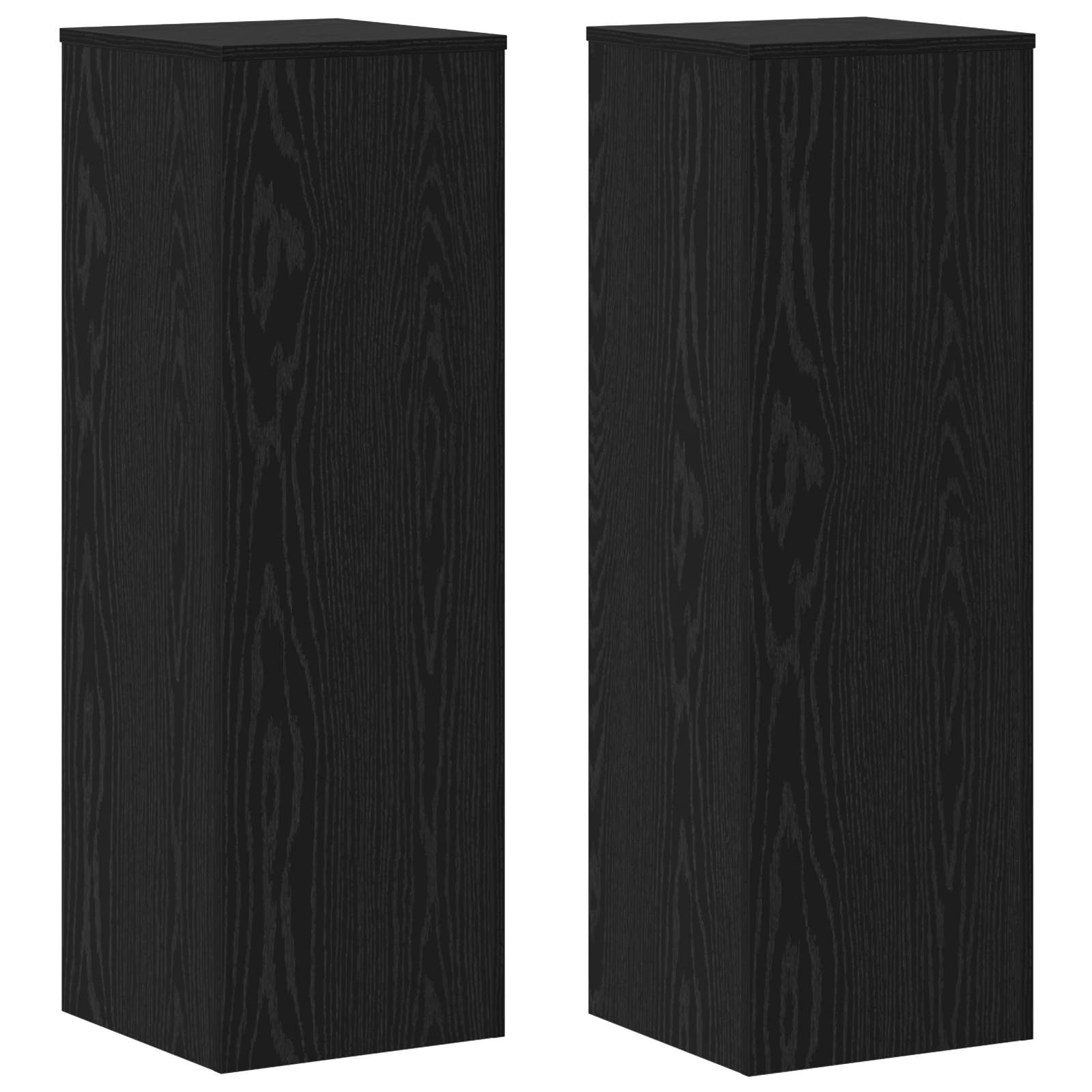 vidaXL Stojak na rośliny 2 szt. Czarny dąb 33 x 33 x 100 cm