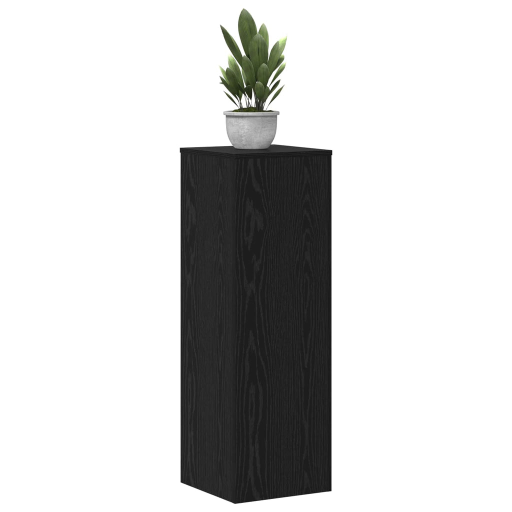 vidaXL Stojak na rośliny 2 szt. Czarny dąb 33 x 33 x 100 cm