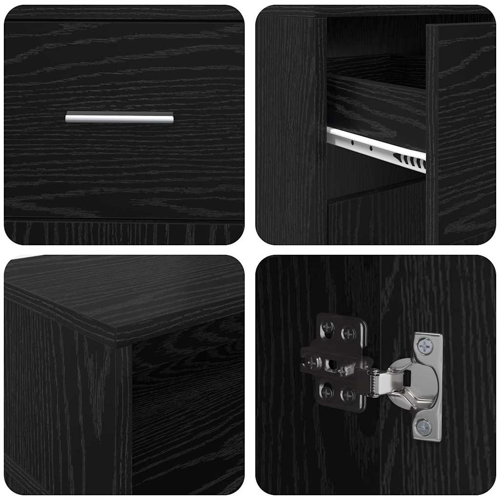 vidaXL Biurko Czarny dąb 120 x 55 x 91 cm Materiał drewnopochodny